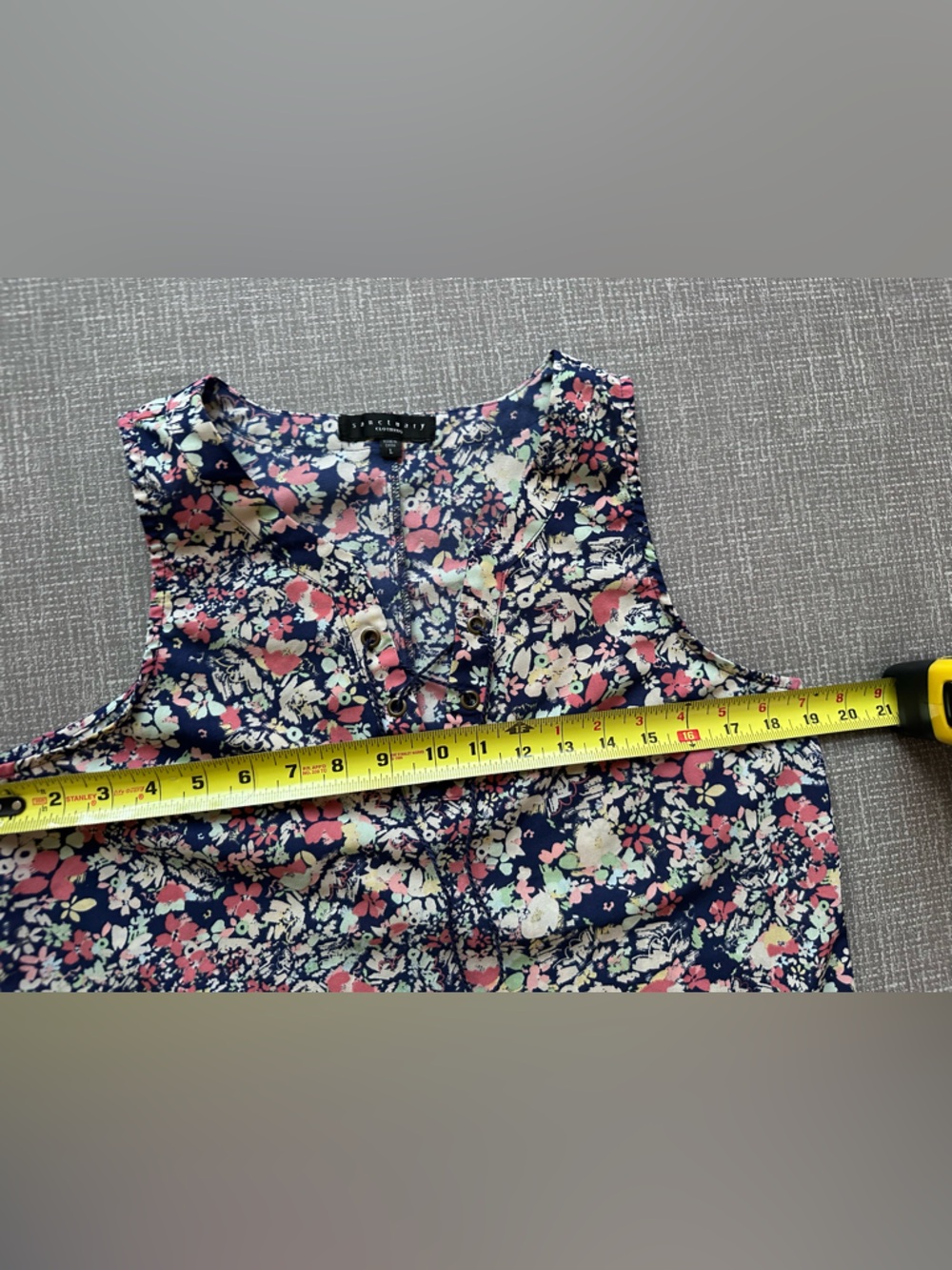 Sanctuary Navy Floral Tie-Front Sleeveless Camisole - Picture 11 of 12